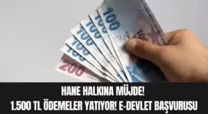 Hane Halkına Müjde! 1.500 TL Ödemeler Yatıyor! E-Devlet Başvurusu
